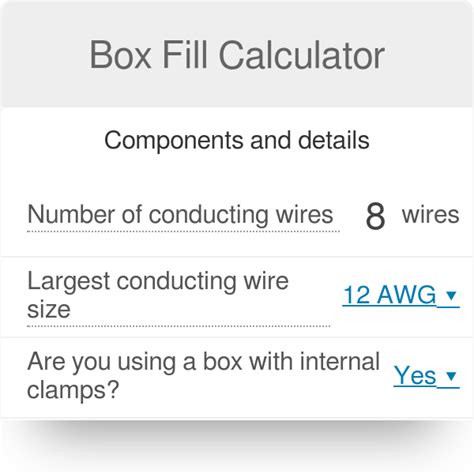 box fill calculations at junction boxes|junction box fill chart.